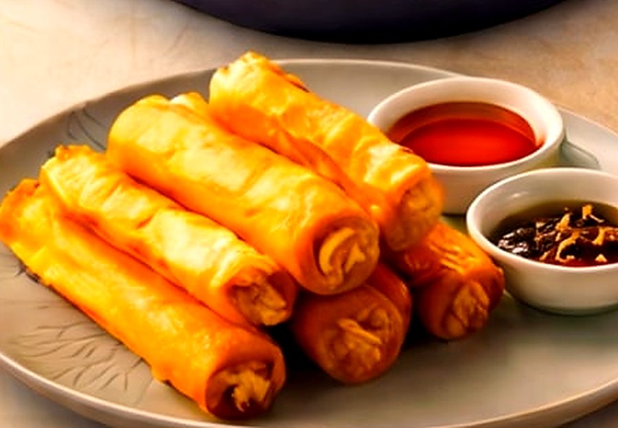 Crispy lumpia, hand-rolled and fried to order
